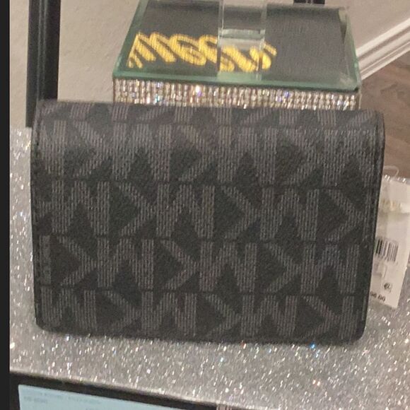 Michael Kors Jet Set Medium Fold-Over Logo Wallet - Picture 7 of 7